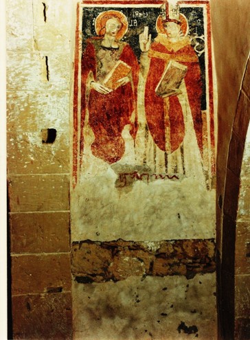 Affresk St Agatha and St Blaise