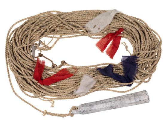 Sounding lead and line.