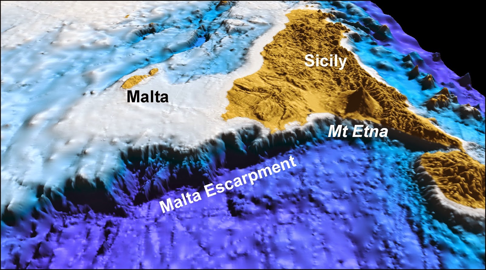 Med Sea Bed Malta Escarpment